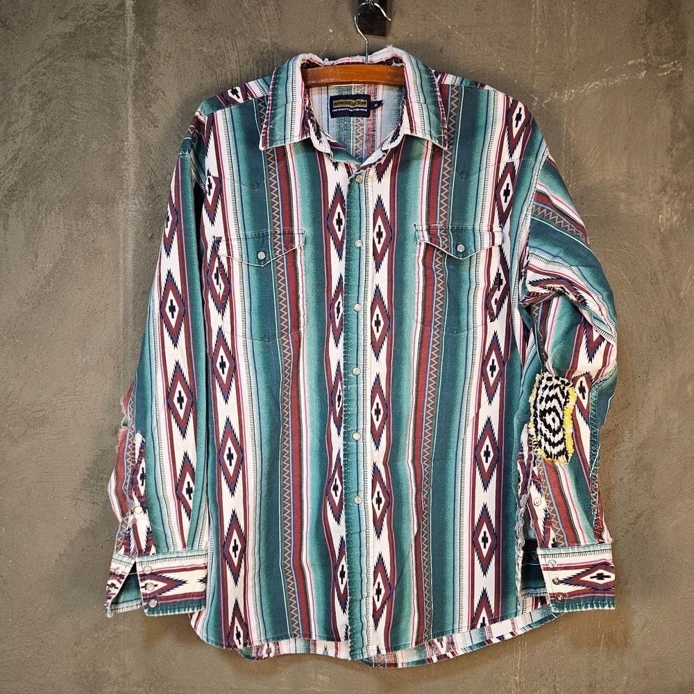 Panhandle Slim XL Southwestern Aztec Western Cowboy‎ Rodeo 90s Handmade Patch